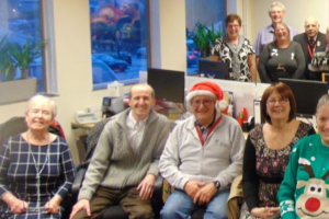 Ten volunteers helping