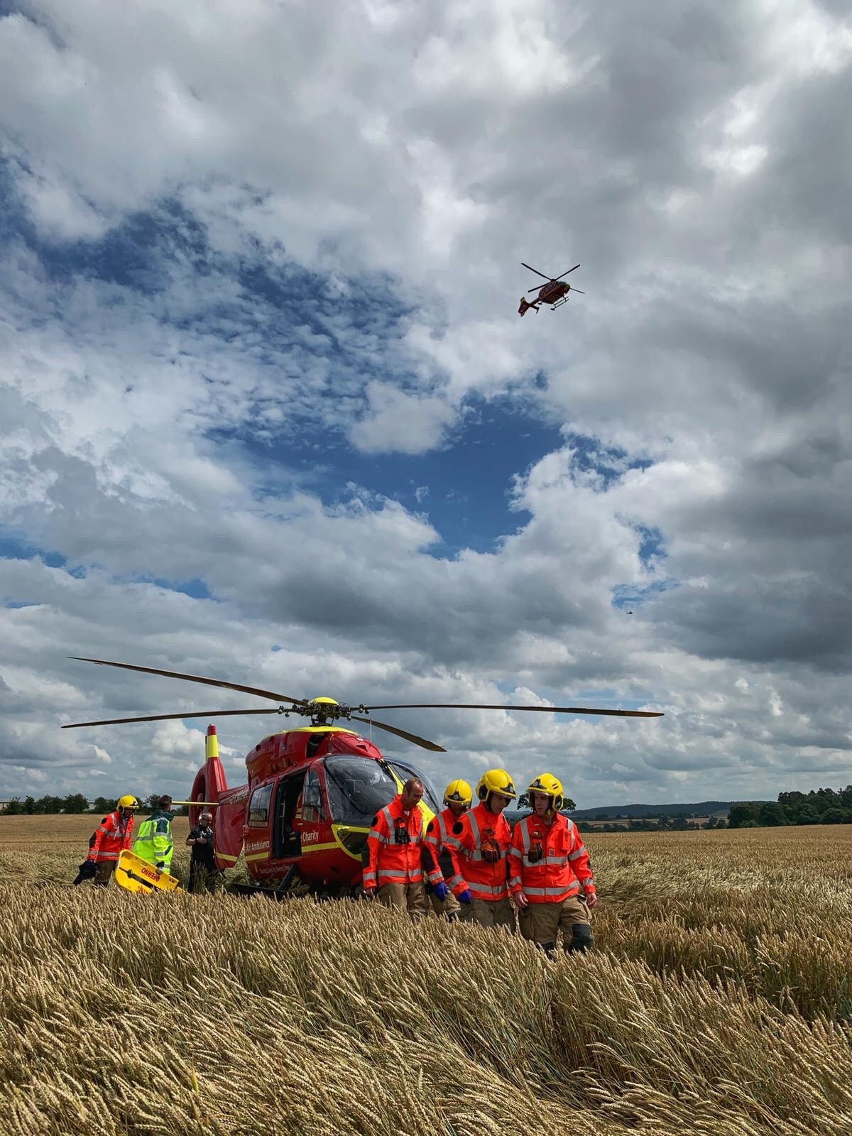 Three airlifted after two motorbikes collide in Hereford 