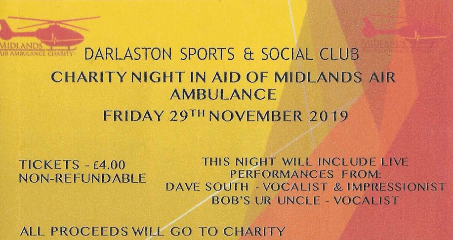 Charity Night in aid of Midlands Air Ambulance
