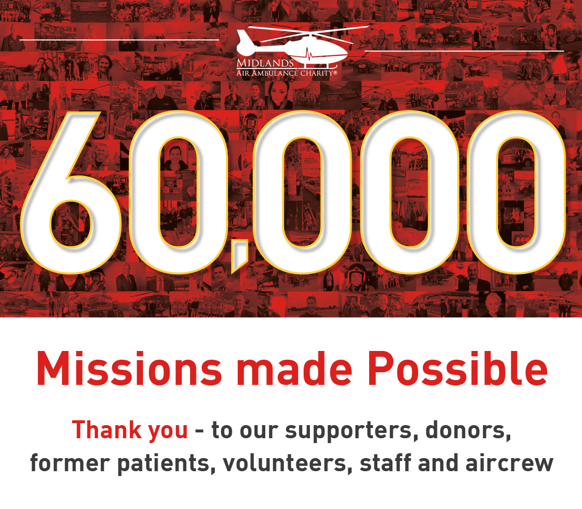 Midlands Air Ambulance Charity Marks 60,000th Mission