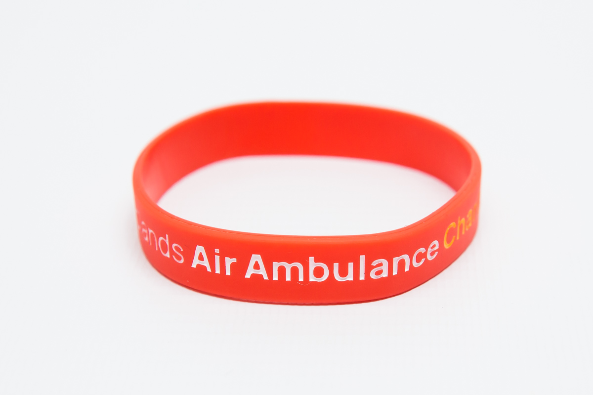 NEW Red Wristband Midlands Air Ambulance Charity