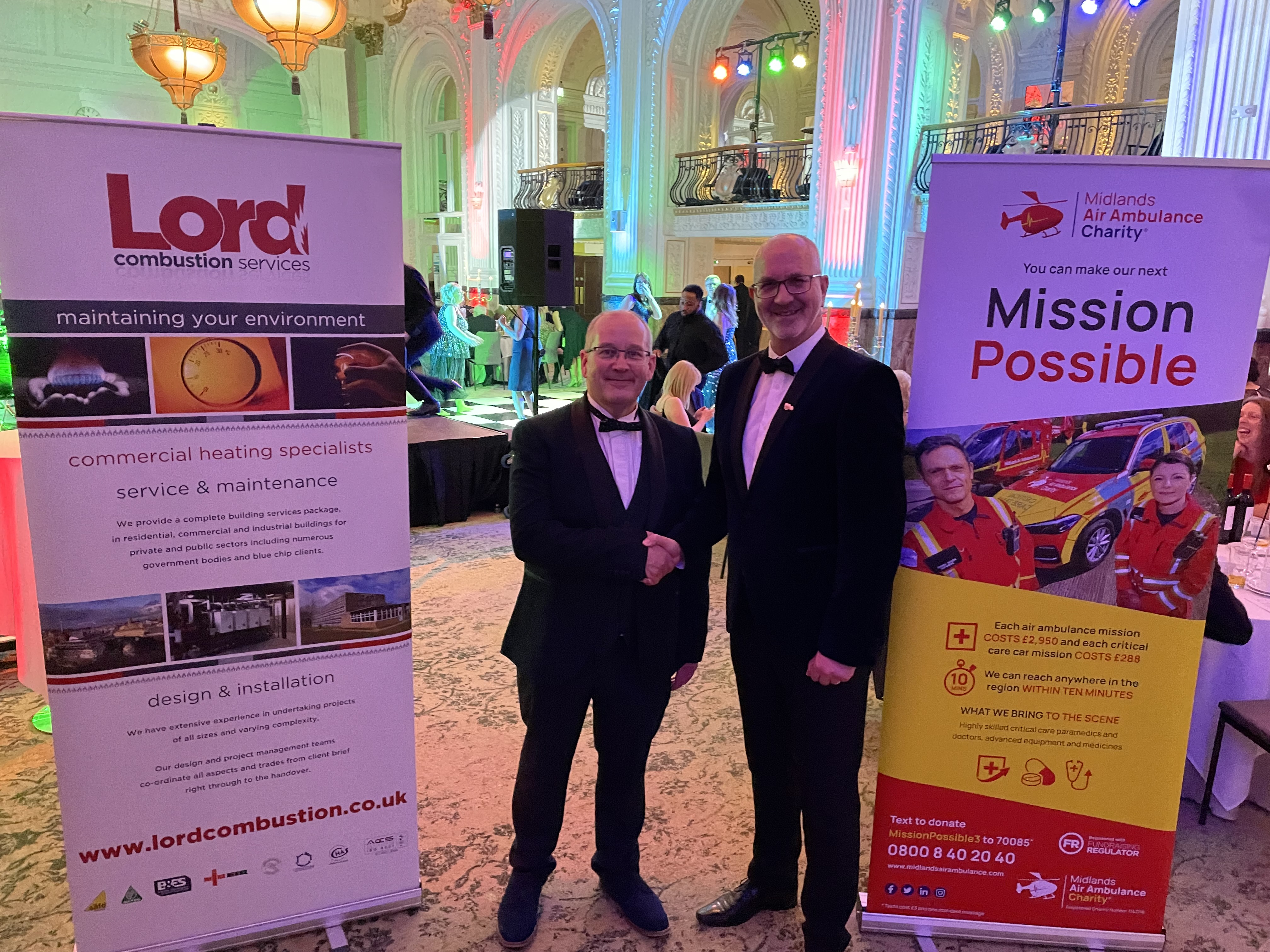 Lord Combustion Services Charity Ball Raises Funds for Midlands Air Ambulance Charity to Help Save Lives