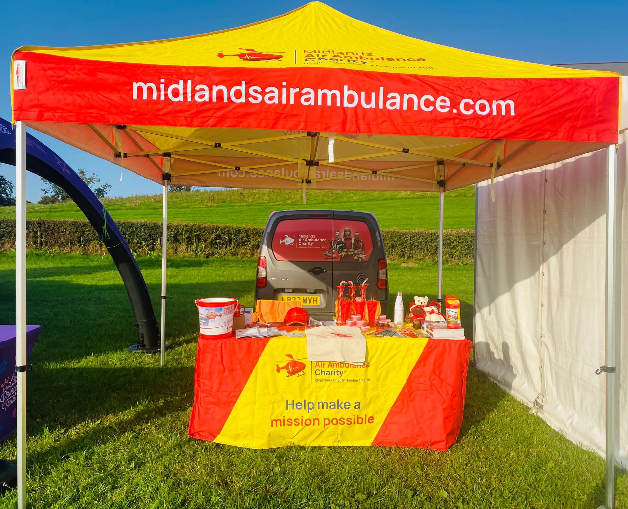 Spot Midlands Air Ambulance Charity in Herefordshire 