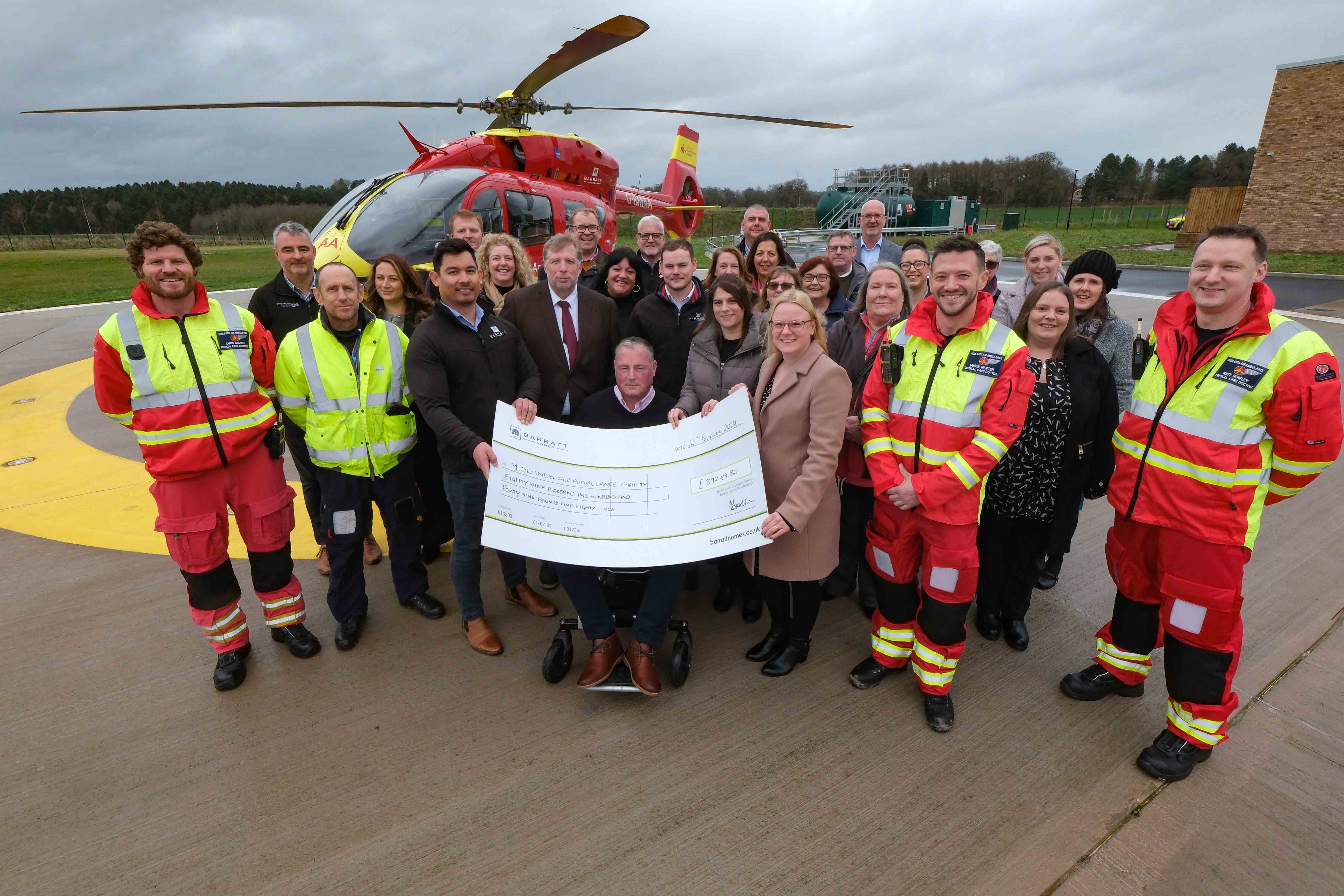 Barratt Homes Reaches Fundraising Milestone For Lifesaving Charity  