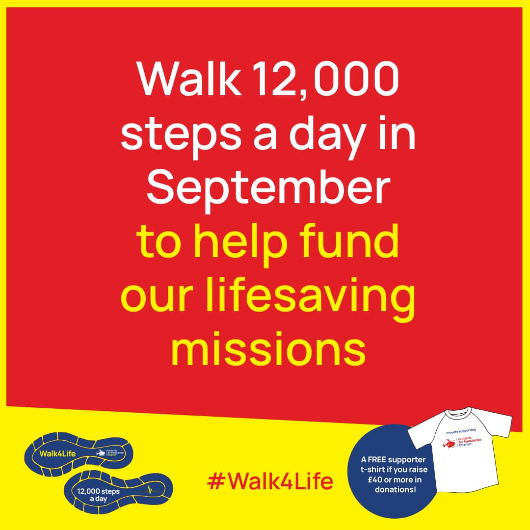 2024 Walk4Life and take 12,000 steps a day in September | Midlands Air ...