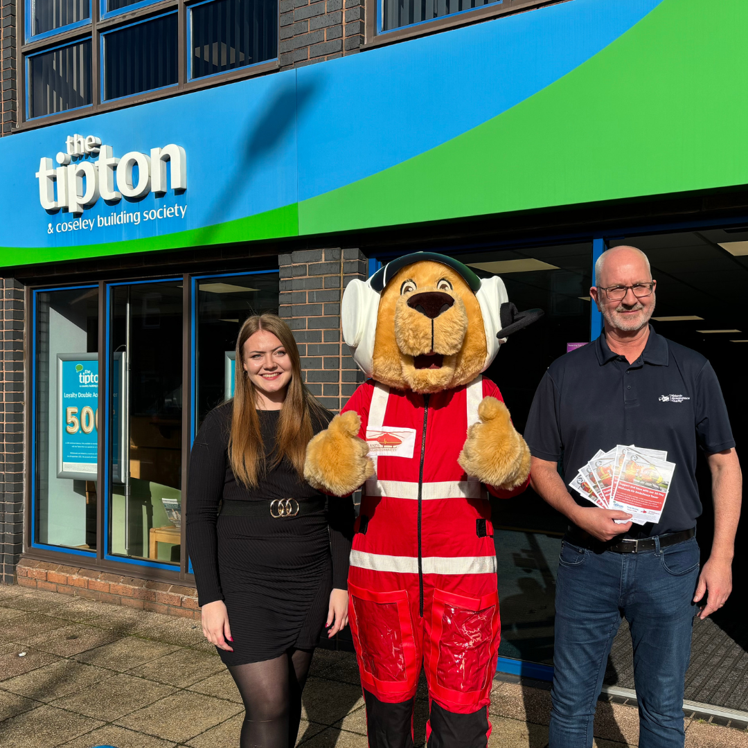 Midlands Air Ambulance Charity Celebrates Ongoing Support from Tipton and Coseley Building Society