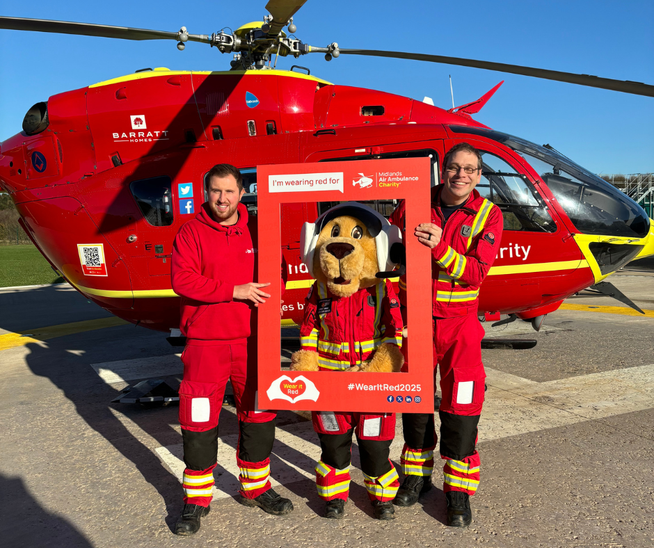 Share the Love for Midlands Air Ambulance Charity by Going Red in 2025