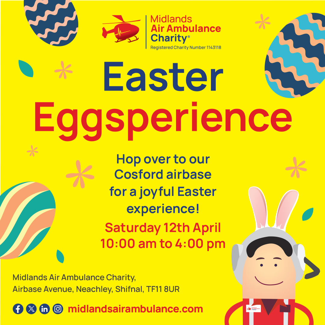 Hop to Midlands Air Ambulance Charity’s Easter Eggsperience