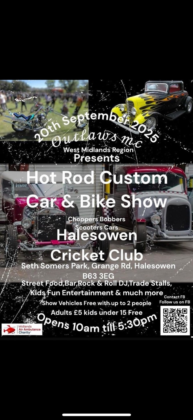 Hot Rod Custom Car and Bike Show hosted by Outlaws MC Black Country 