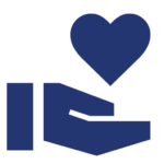 Icon Heart Hand Blue