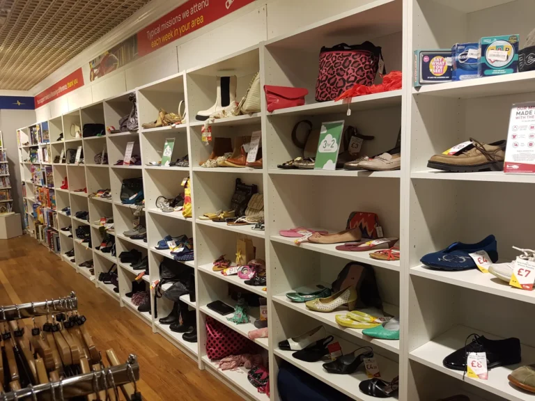 Maac Stoke Shelves Of Shoes And Handbags In A Store