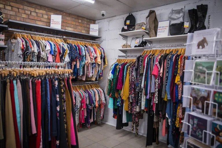 Maac Tipton A Close Up Of A Rack Of Clothes In A Clothing Store