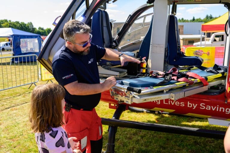 Maac Girl Looking At Air Ambulance