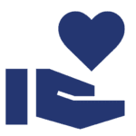 Icon Heart Hand Blue