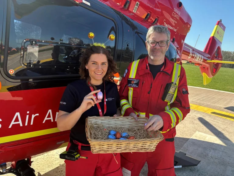Maac Air Ambulance With A Woman Holding A Basket Of Eggs