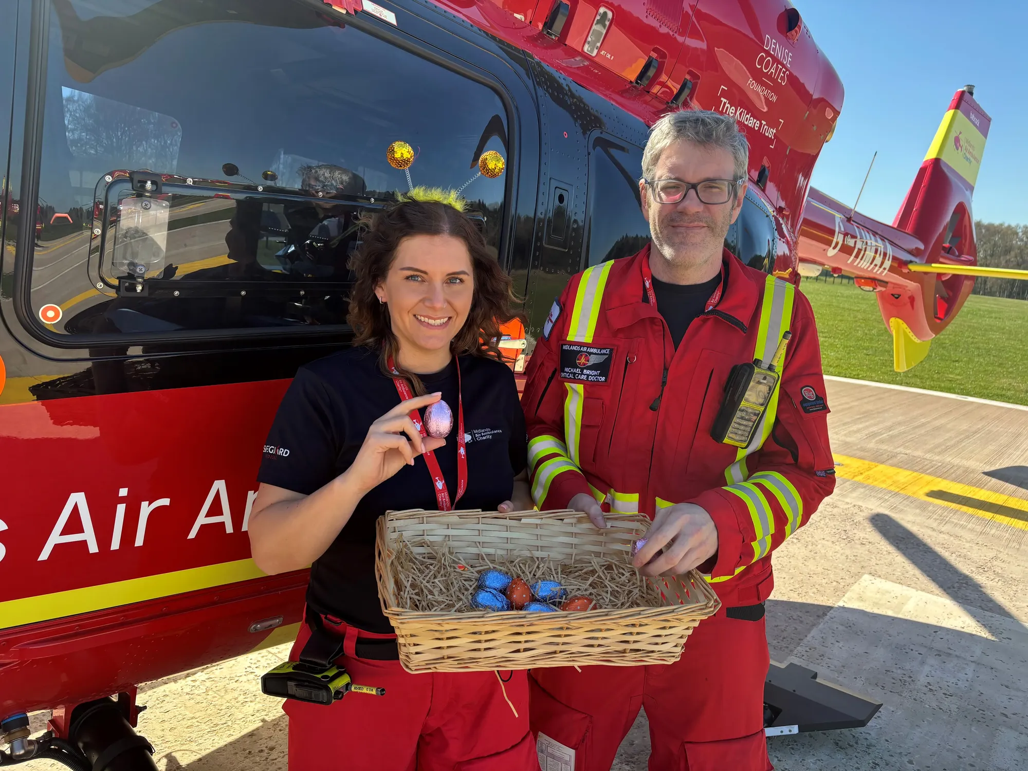 Maac Air Ambulance With A Woman Holding A Basket Of Eggs