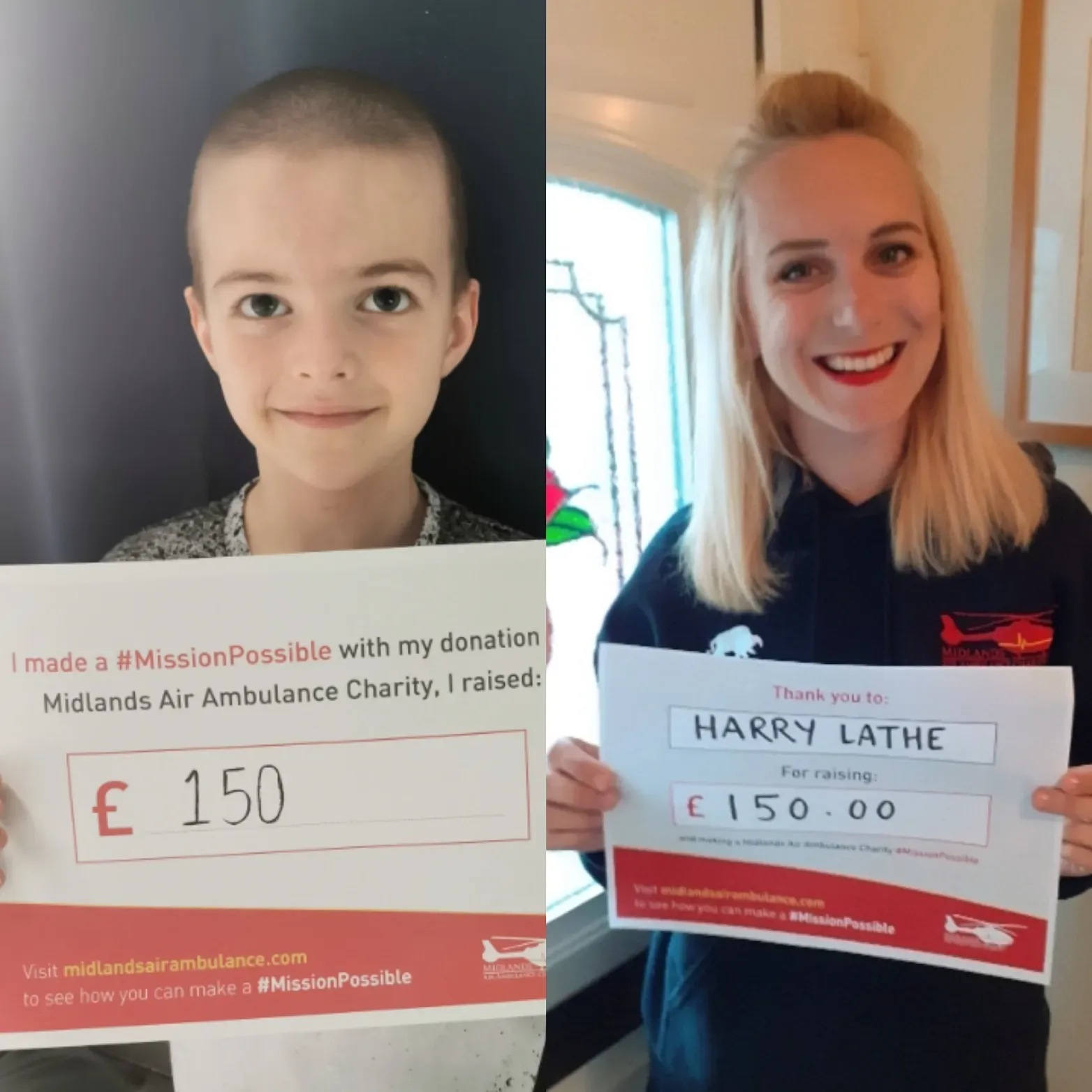 Maac Two Young Children Holding Up A Cheque And A Cheque