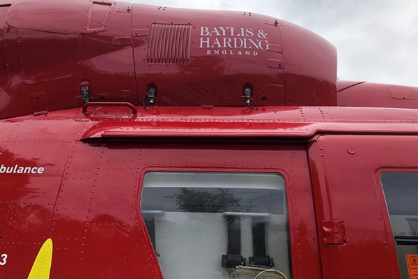 Midlands Air Ambulance Charity is Flying High with a Helping Hand from Local Luxury Hand Wash Brand