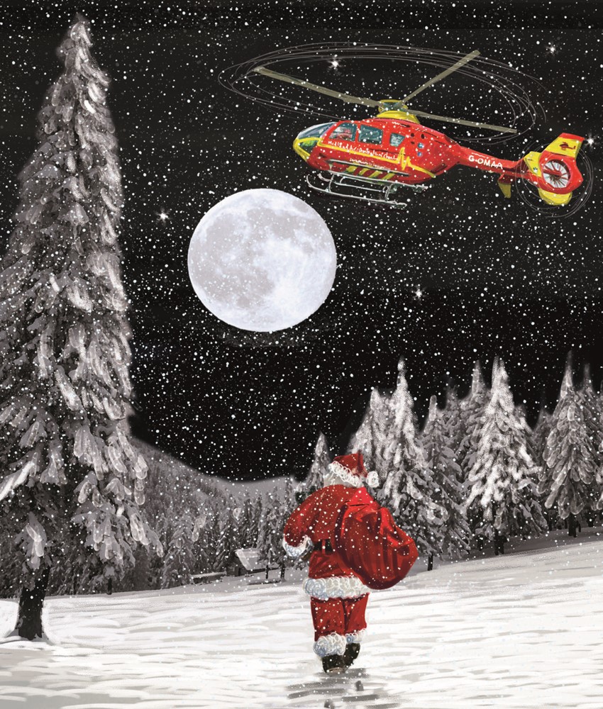 Night Delivery and Santa in the Moonlight Christmas Cards