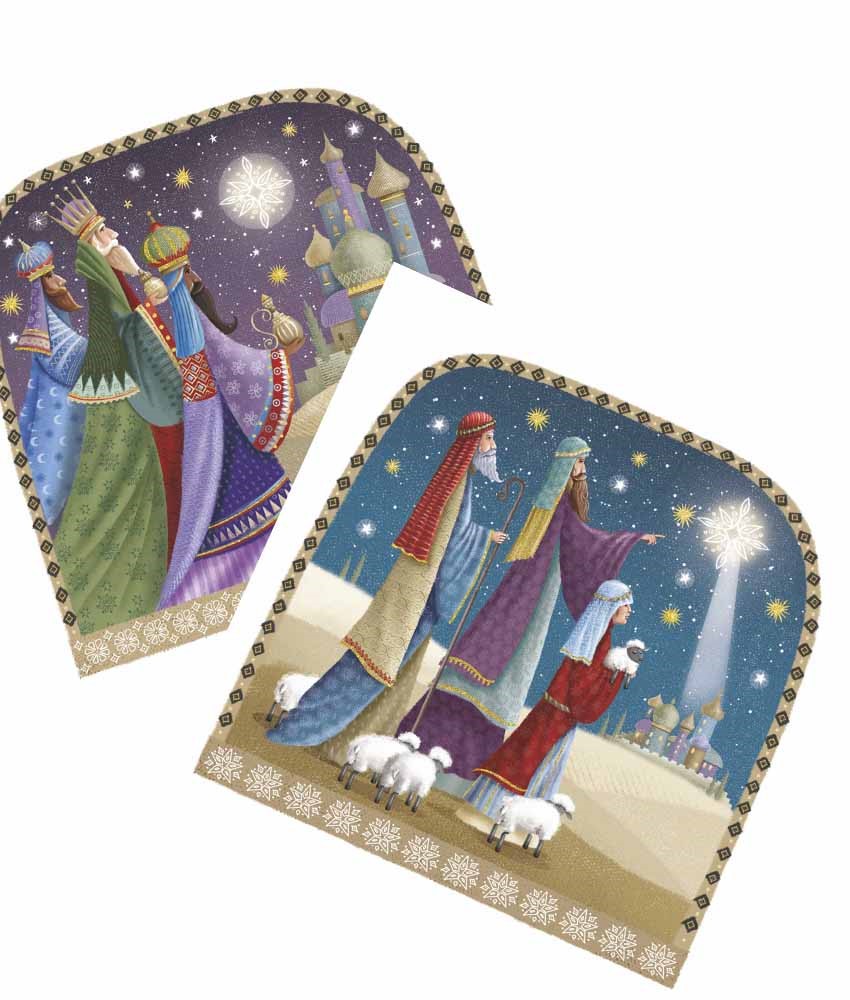 3 Pack Bundle Shepherds and Three Kings Arrive Christmas Cards
