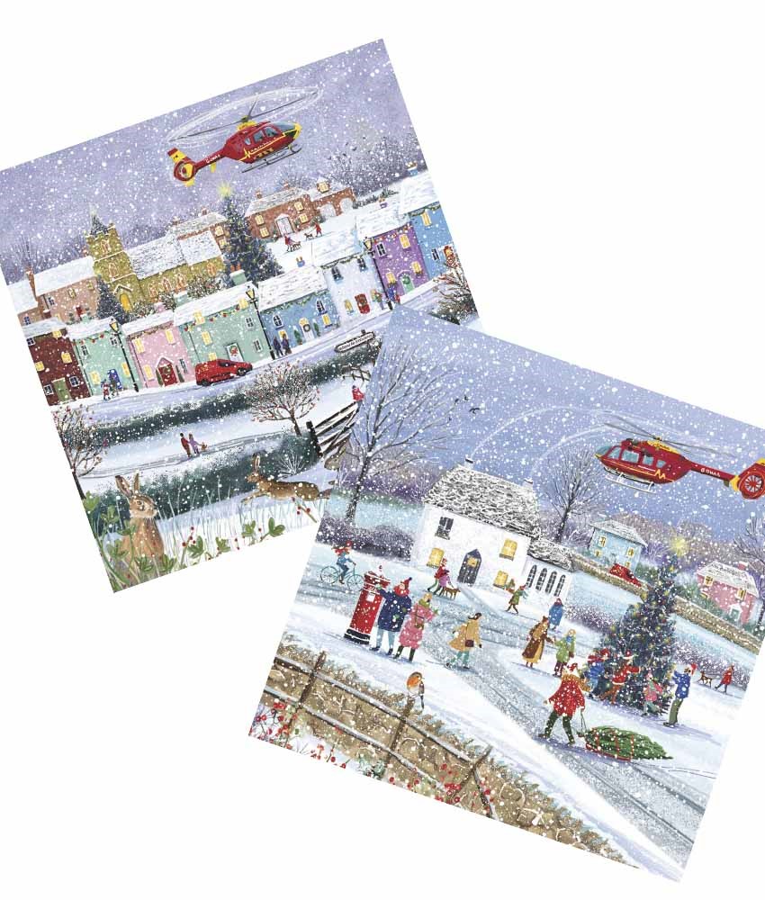 3 Pack Bundle Dressing the Village Tree and Down Our Street Christmas Cards