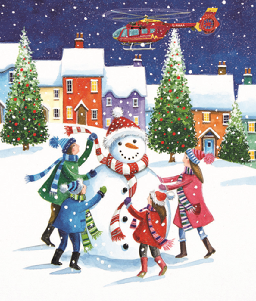 Dressing The Snowman and Gathering Round The Tree Christmas Cards