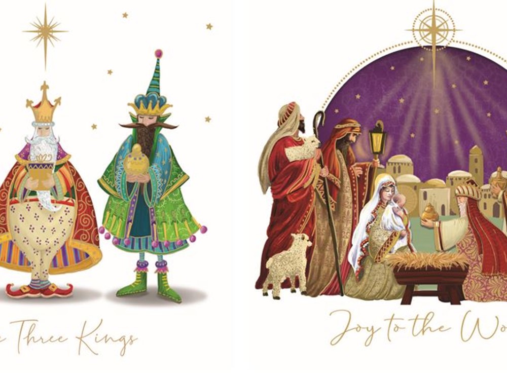 We Three Kings and Joy To The World Christmas Cards