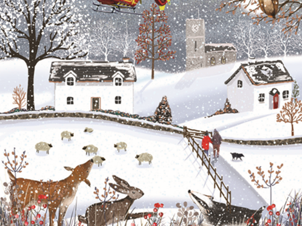 Winter Night and Winter Scene Christmas Cards