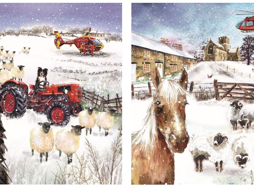 Countryside Winter and Sheps Tractor Christmas Cards