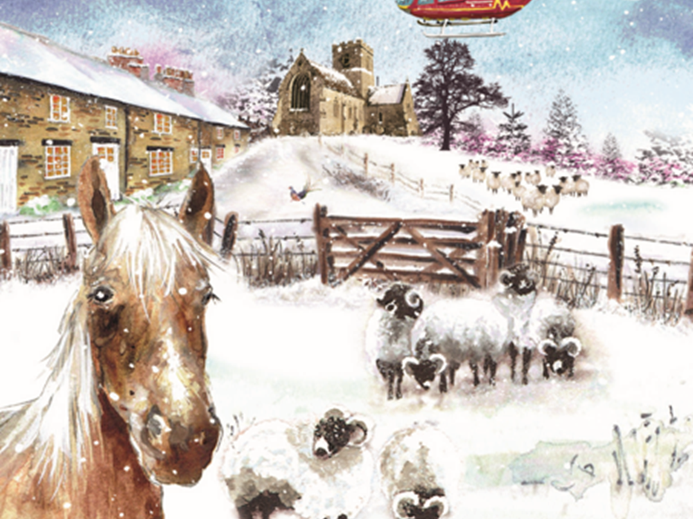 Countryside Winter and Sheps Tractor Christmas Cards