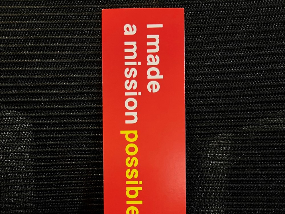 Red Mission Possible Bookmark