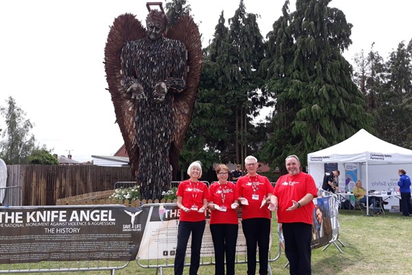 Midlands Air Ambulance Charity Responds To Knife Angel Visit In Walsall
